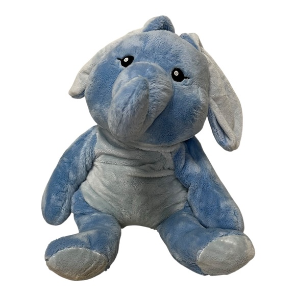 HUGIMALS Weighted Blue Plush Elephant Toy Heavy Comfort Animal Ages 2 and Up - Picture 1 of 10